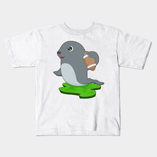 Seal American Football Sports Kids T-Shirt